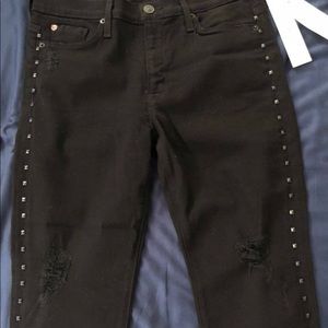 Hudson black Vienna studded jeans.